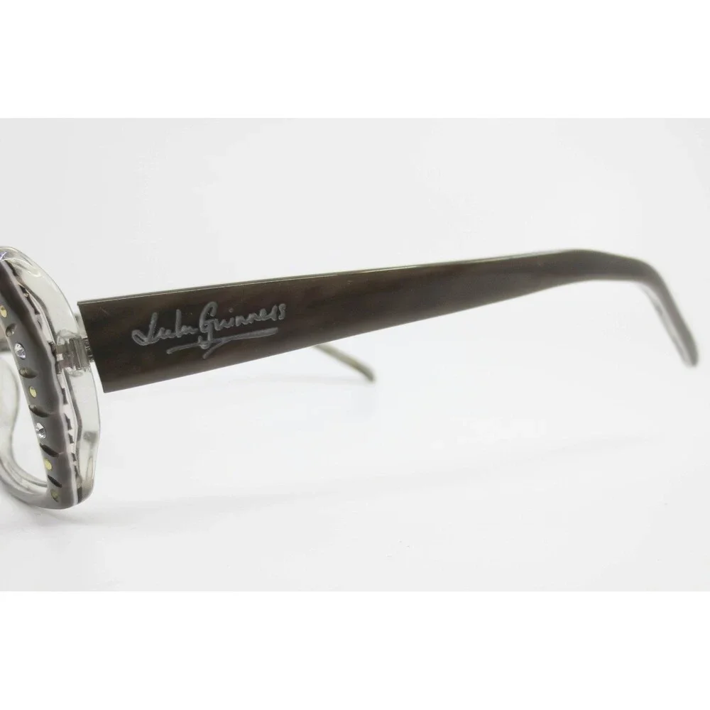 Lulu Guinness L714 Eyeglasses Gray Crystal Cat Eye Frames 52-15-135 Be A Glamour